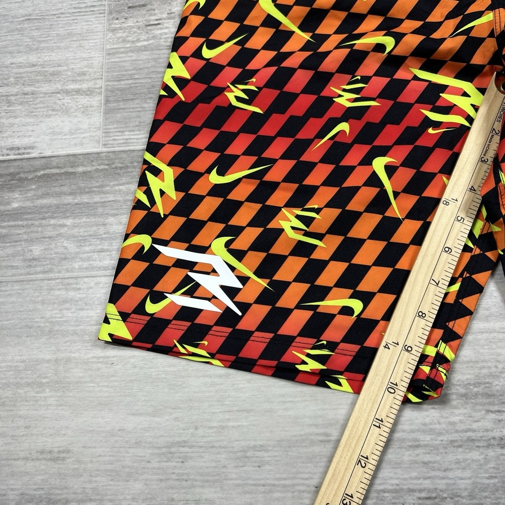 Nike 3Brand By Russell Wilson Boys XL Swimming Trunks‎ Gradient Check Red/Orange - Picture 6 of 7